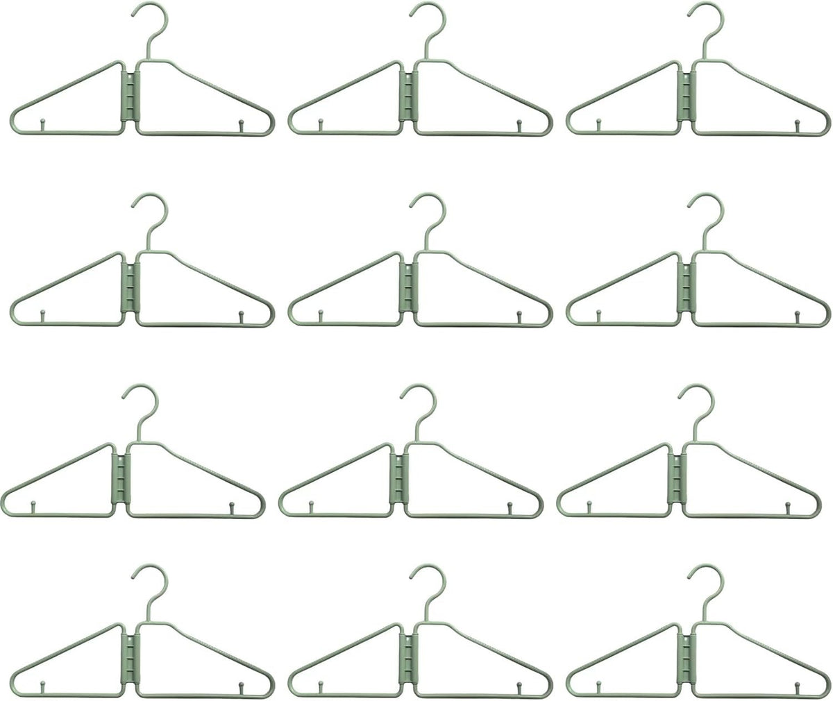 12 Pack Foldable Coat Hanger,Portable Travel Hangers, Space Saving Fold in