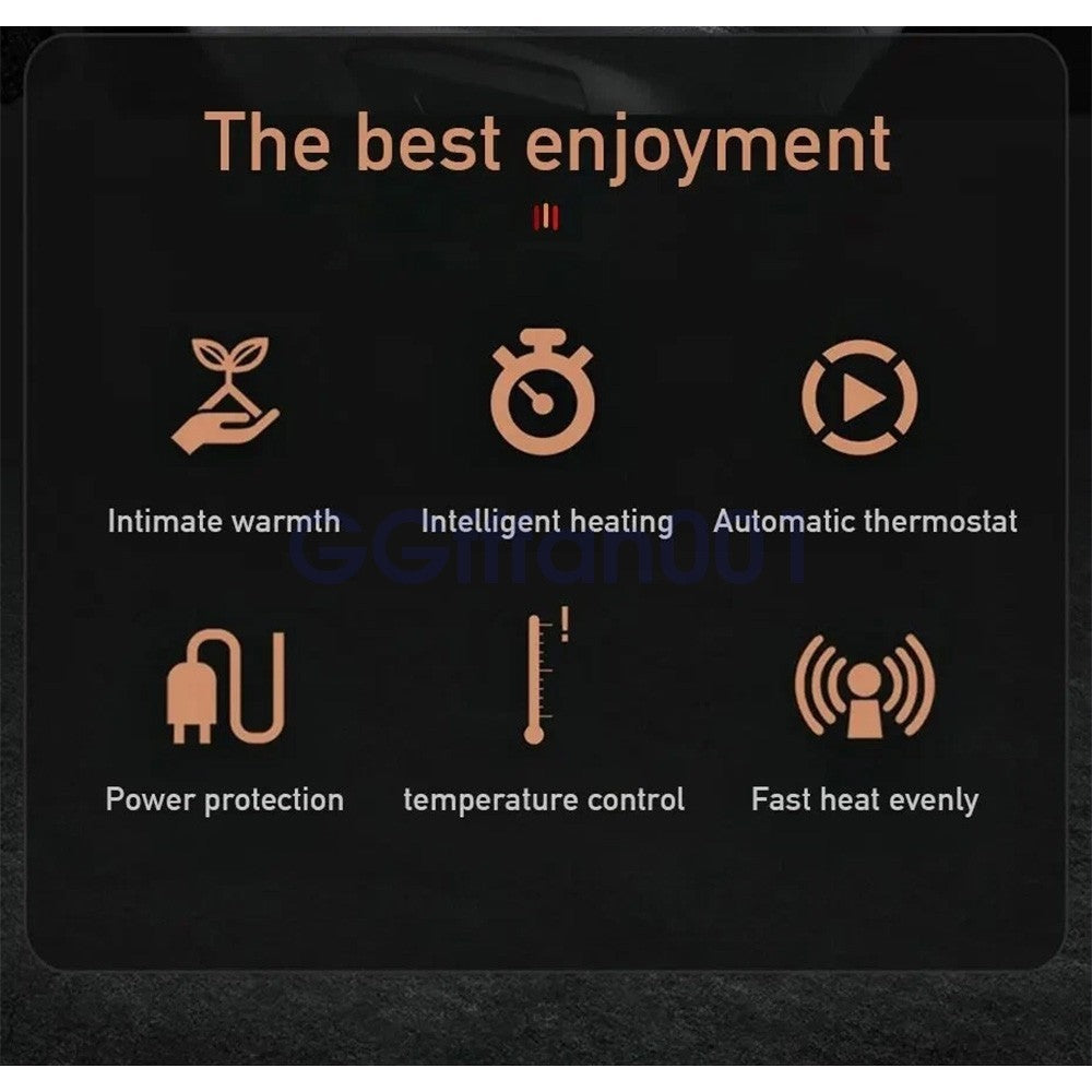 1/2X Luxury Heated Car Seat Cushion Heater 30℃-65℃ Universal 12V For Cold Winter