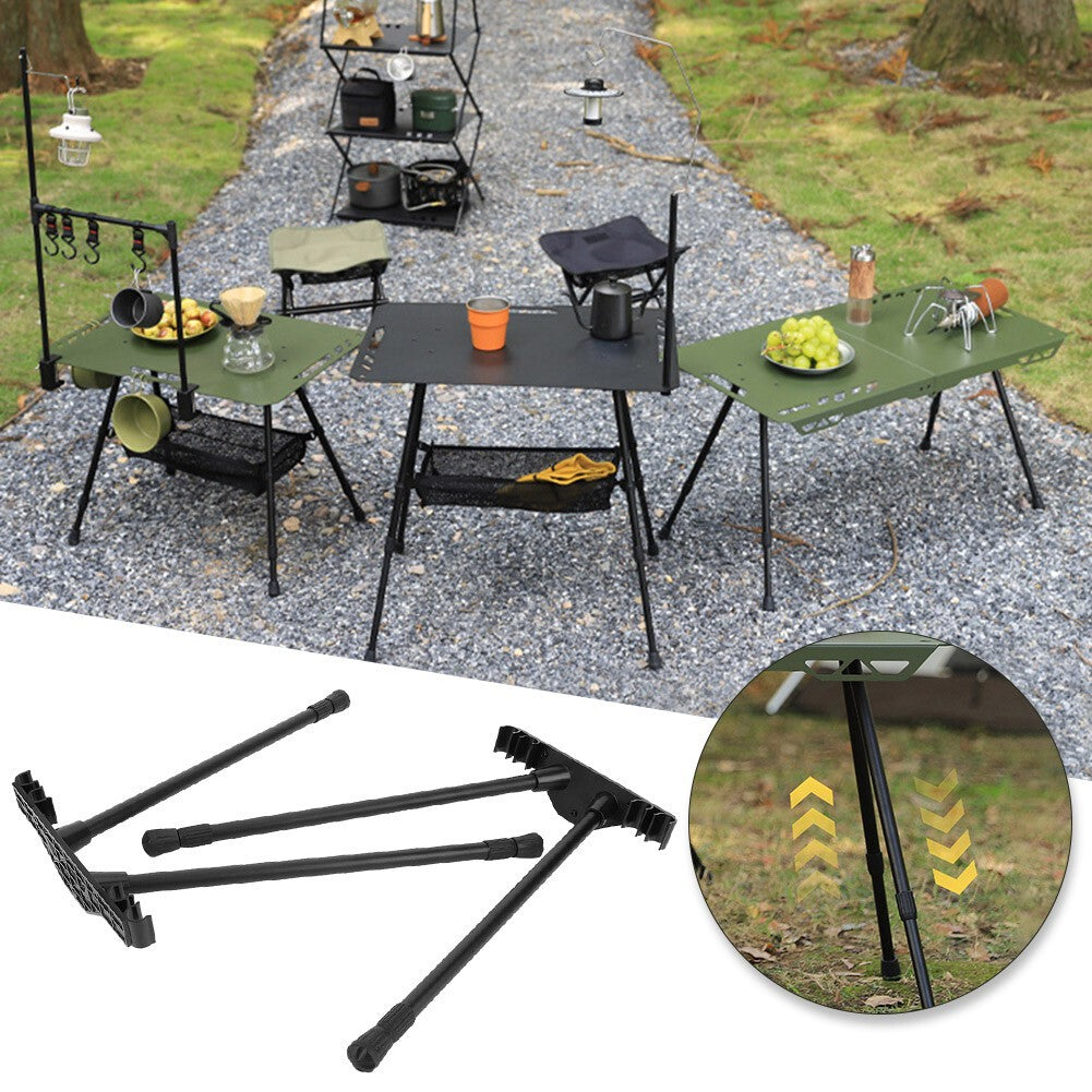 Foldable Workbench Legs Adjustable Height Furniture Legs DIY for Outdoor Camping