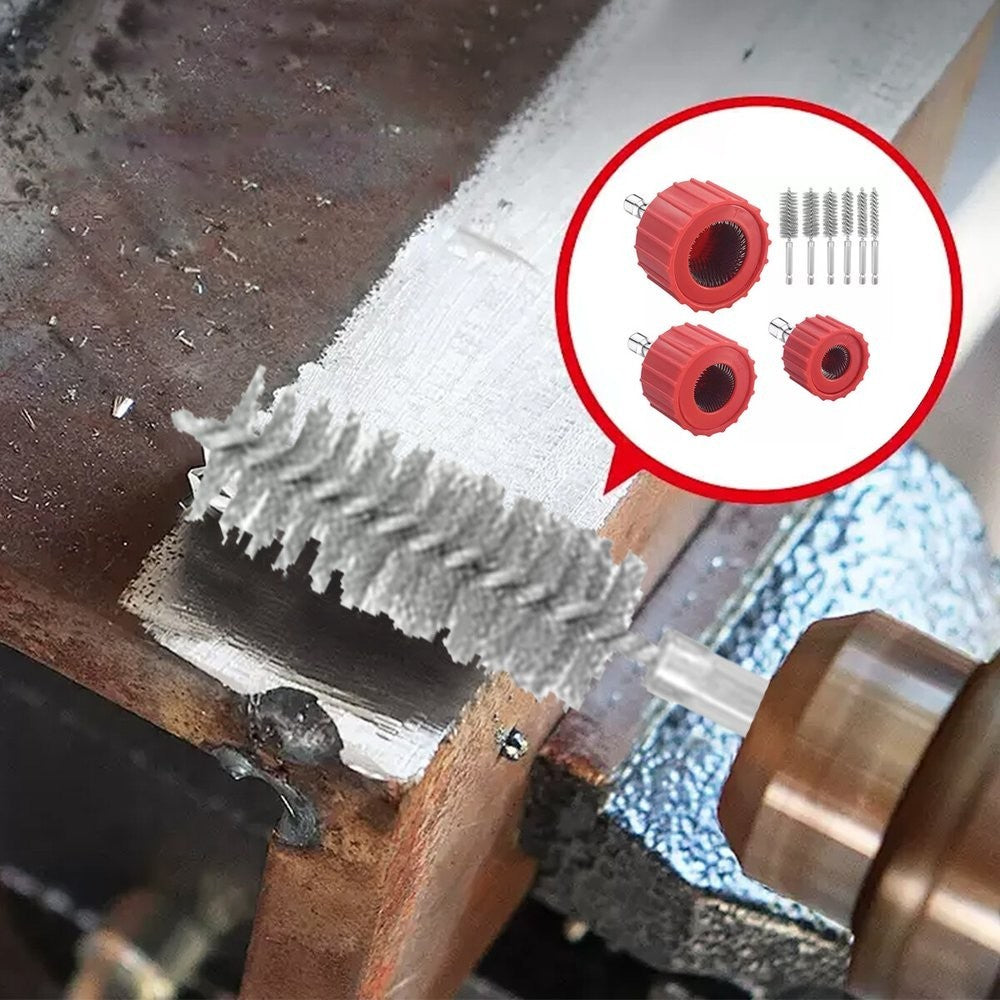 9x Copper Pipe Cleaner Brush For Drill/Driver - 15mm 22mm 28mm Plumbing- Hex bit