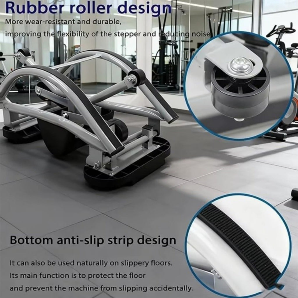 Side-to-Side Rock Stepper w Elastic Resistance Bands LCD Monitor Balance Trainer