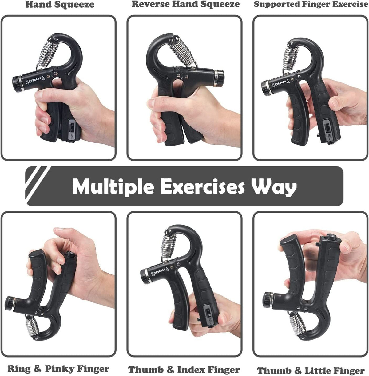 5-60KG Sport Hand grip Strengthener Adjustable Forearm Trainer Finger exerciser