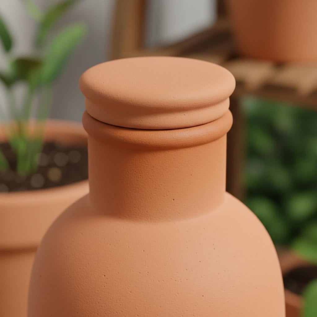 4 Pieces Terracotta Watering Spike Slow Release Terracotta Self Watering Bottle