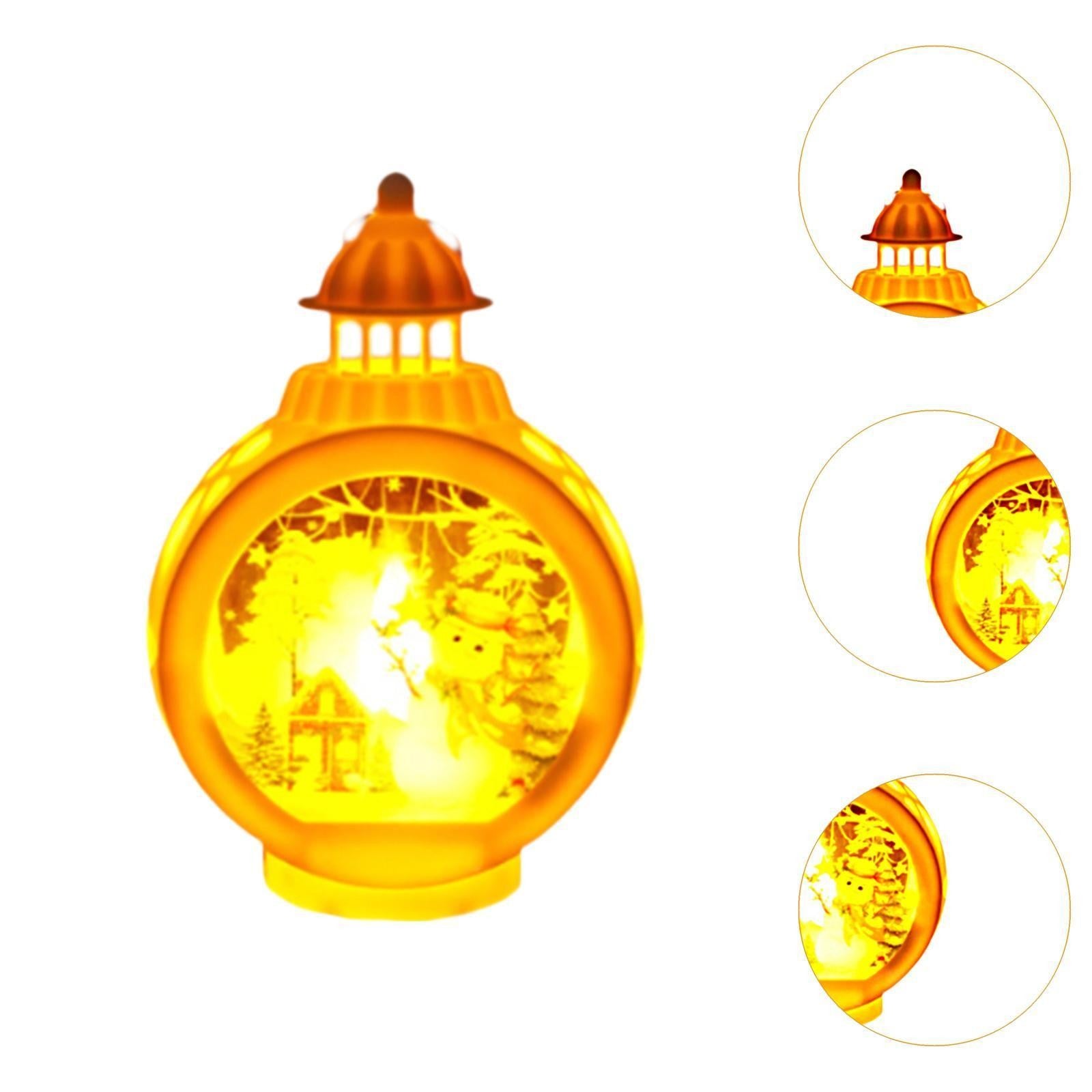 Christmas Decorative Candle Lantern Bedside Lamp Tabletop Family Candle Lantern