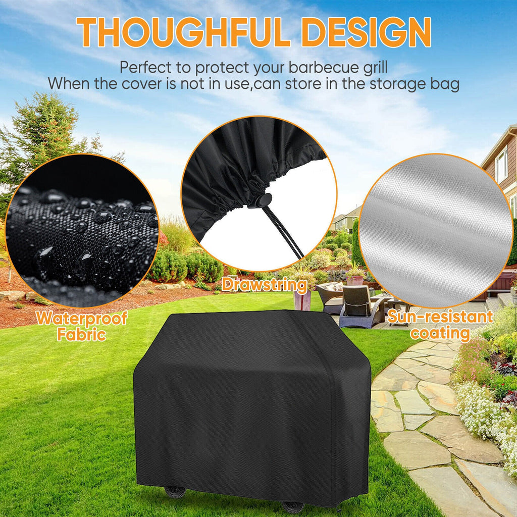 Heavy Duty BBQ Cover Waterproof Barbecue Grill Protector Outdoor 145X61X117CM