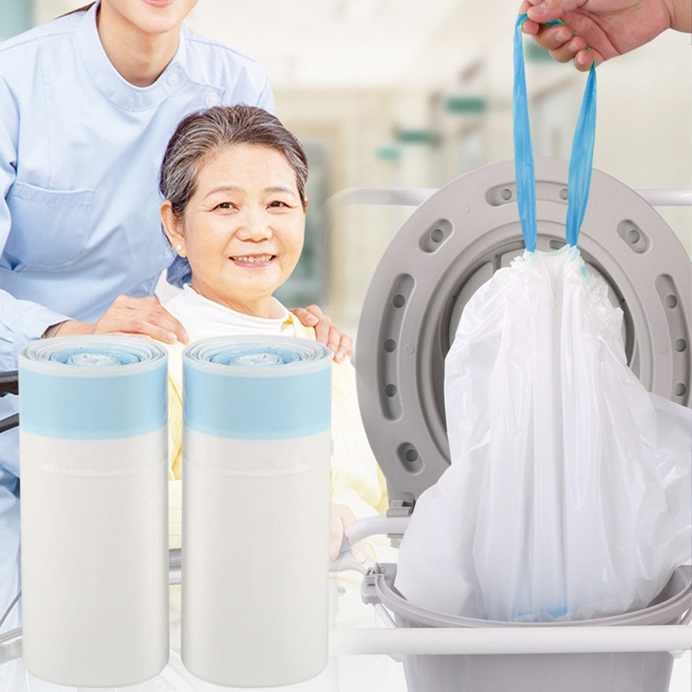 Pack of 40 Commode Liners with Absorbent Pad Odorless Disposable Bags Universal