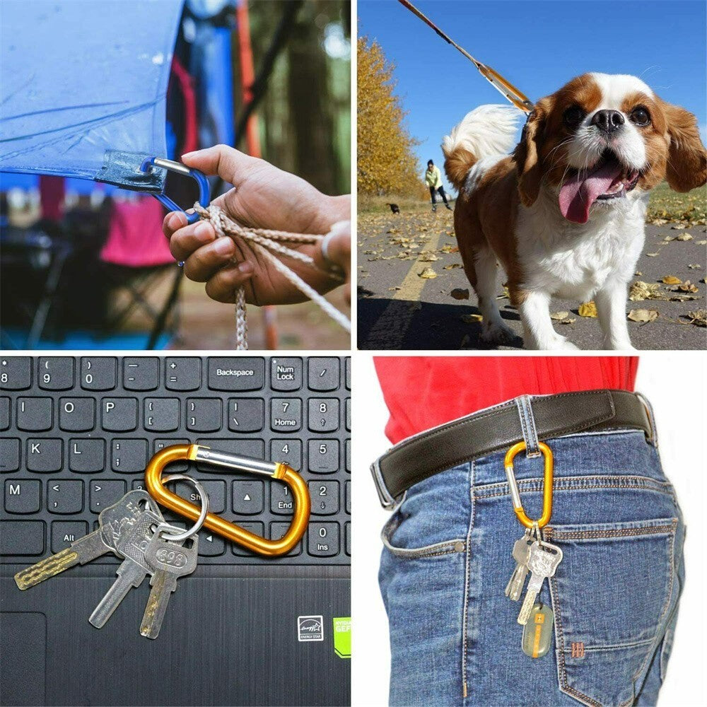 QUALITY 10 X-Large Locking Carabiner Clip Snap Hook Keyring Camping Karabiner UK