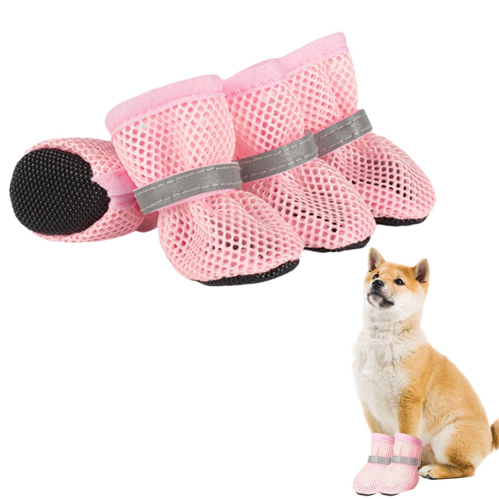 Small Dog Shoes For Hot Pavement, Breathable Summer Dog Boots With Mesh,...