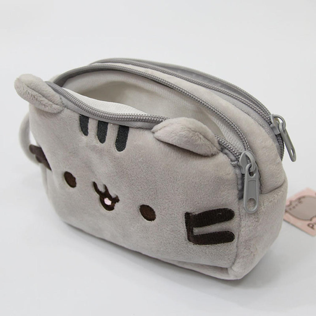 Plush Pencil Case Cute Cat Pencil Bag Makeup Bag Storage Pouch Multipurpose