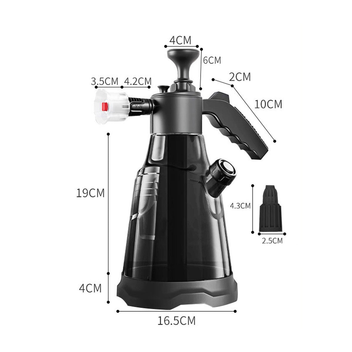 2.3L Snow Foam Pressure Sprayer Pump Action Car Wash Foam Bottle