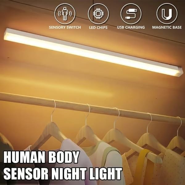 Punch-Free Smart Sensor Magnetic Rechargeable LED Lights Sensor Light Indoor