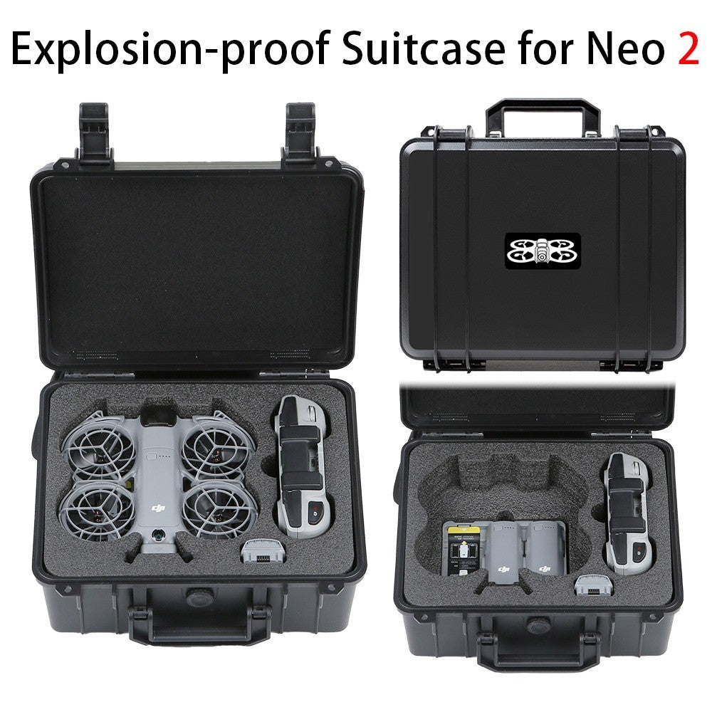 Hard Shell Suitcase Carrying Case Storage Bag For DJI Neo 2 Drone & DJI RC-N3