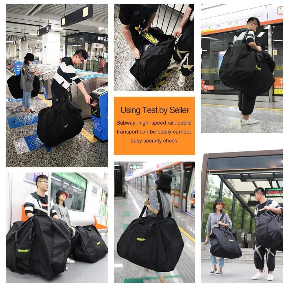 20'' Folding Bike Carrier Bicycle Transport Storage Bag Case Dust Cover UK