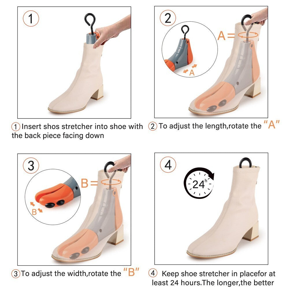 Adjustable High-Top Shoes Stretcher Portable Shoe Boot Tree Shaper for Women/Men