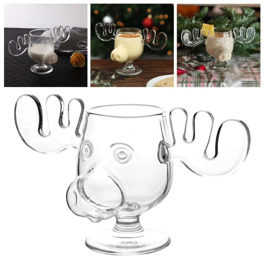 2PCS Iconic Lampoon's Christmas Vacation Glass Moose Cup Griswold Moose Mug UK