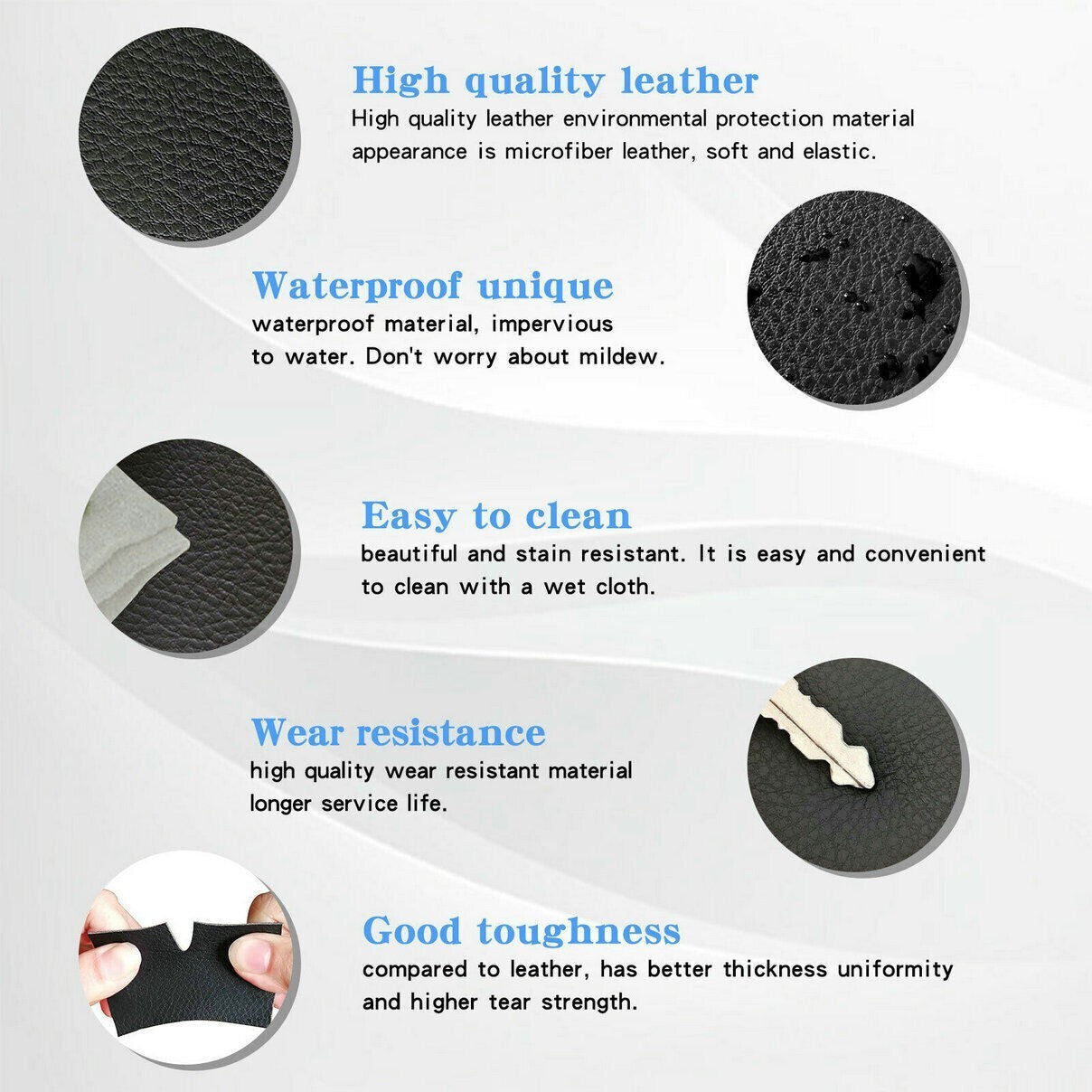 2Pcs/Set Black Leather Car Front Seat Armrest Cover For 2007-2009 Honda CR-V CRV