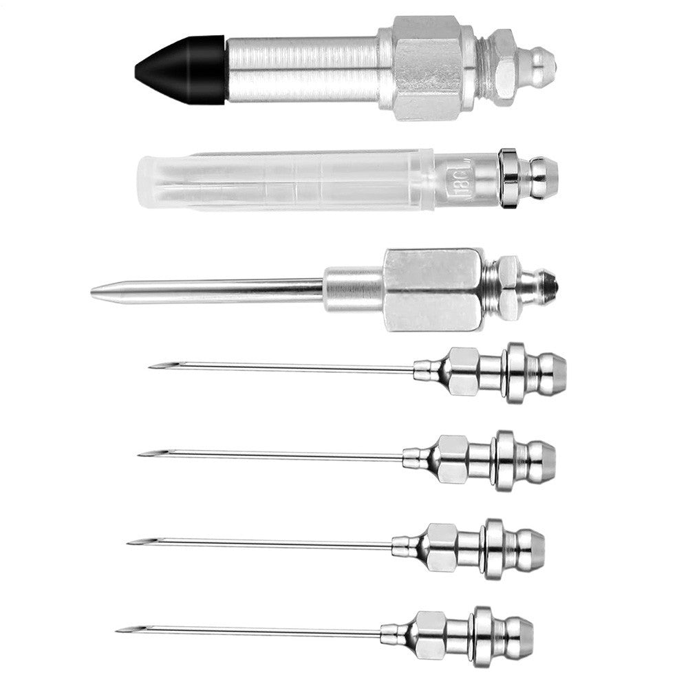 7pcs Grease Gun Injector Needle Dispenser Nozzle Attachment Coupler Adapter Tool