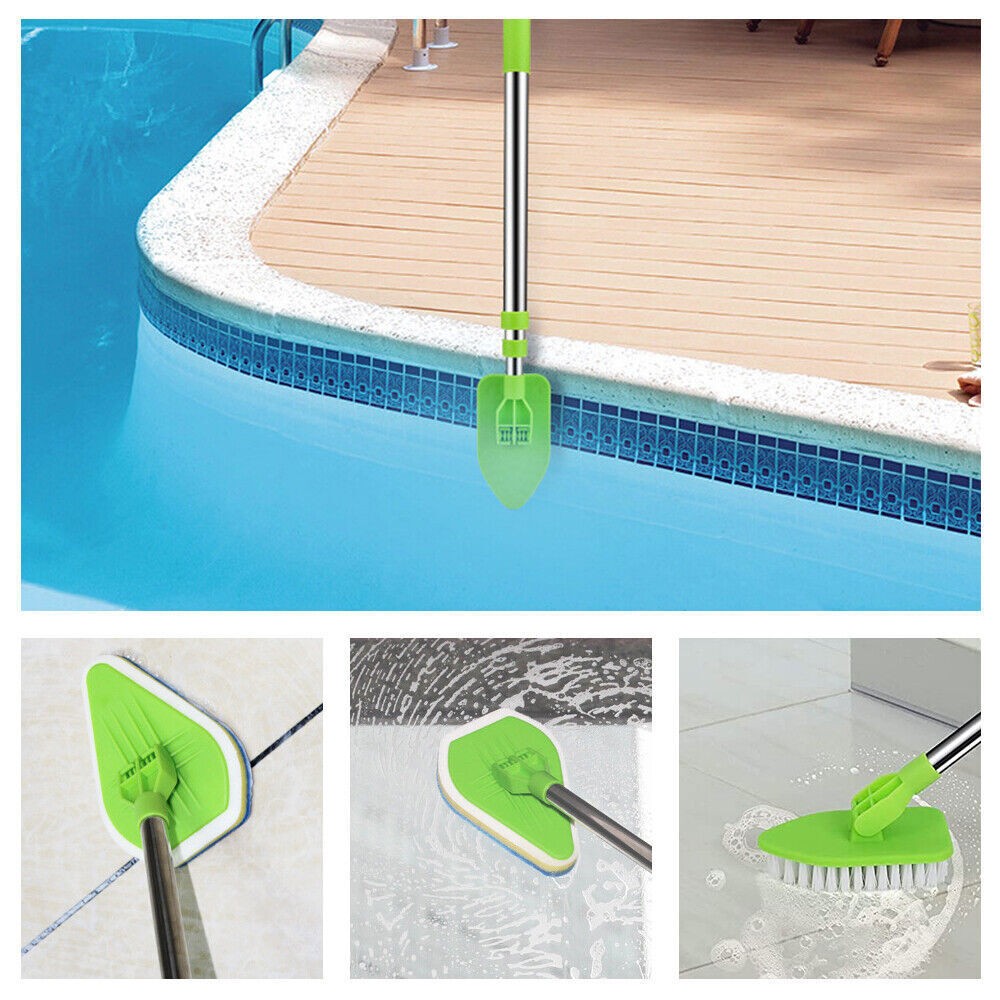 Telescopic Bathroom Mop Bath Shower Tile Cleaning Kit Floor Brush Cleaner Tool