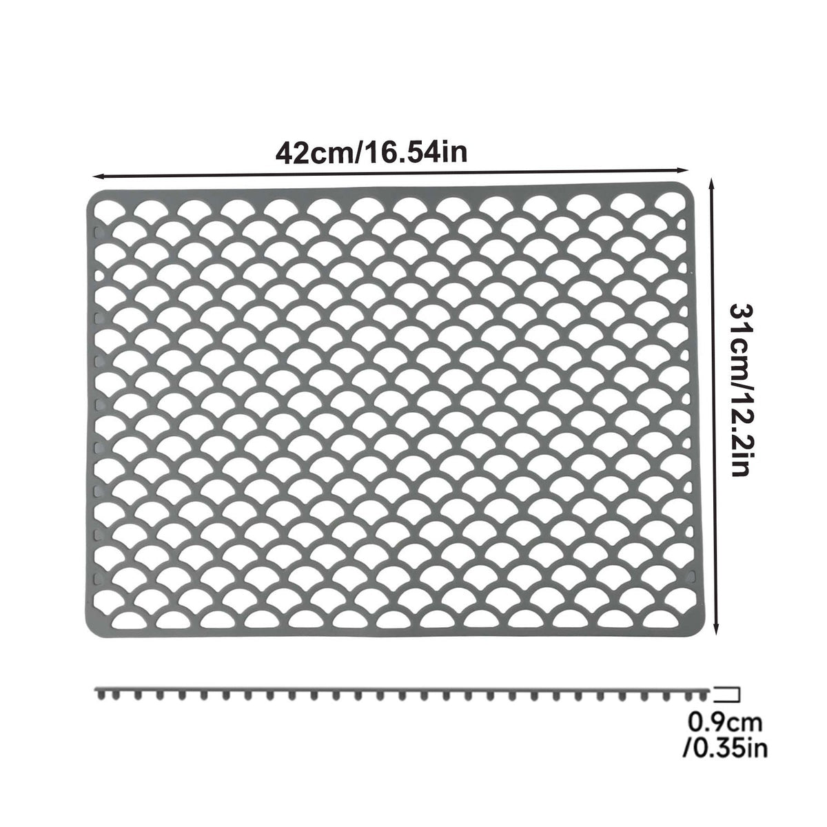 Soft Silicone Sink Mat Noise Reducing Kitchen Accessory for Drain Sinks