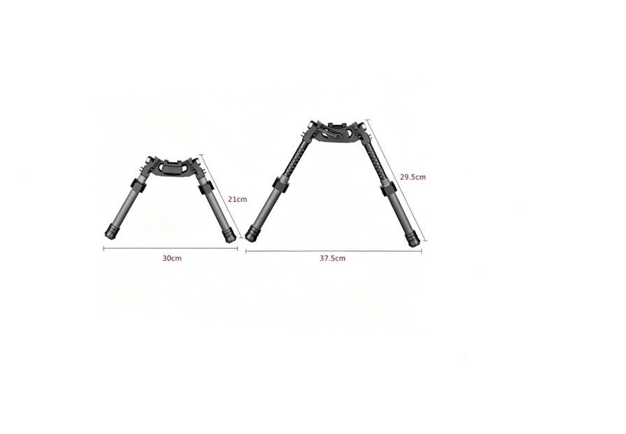V10 Carbon Fiber QD Spring Return Bipod with 20mm Picatinny Rail Mount