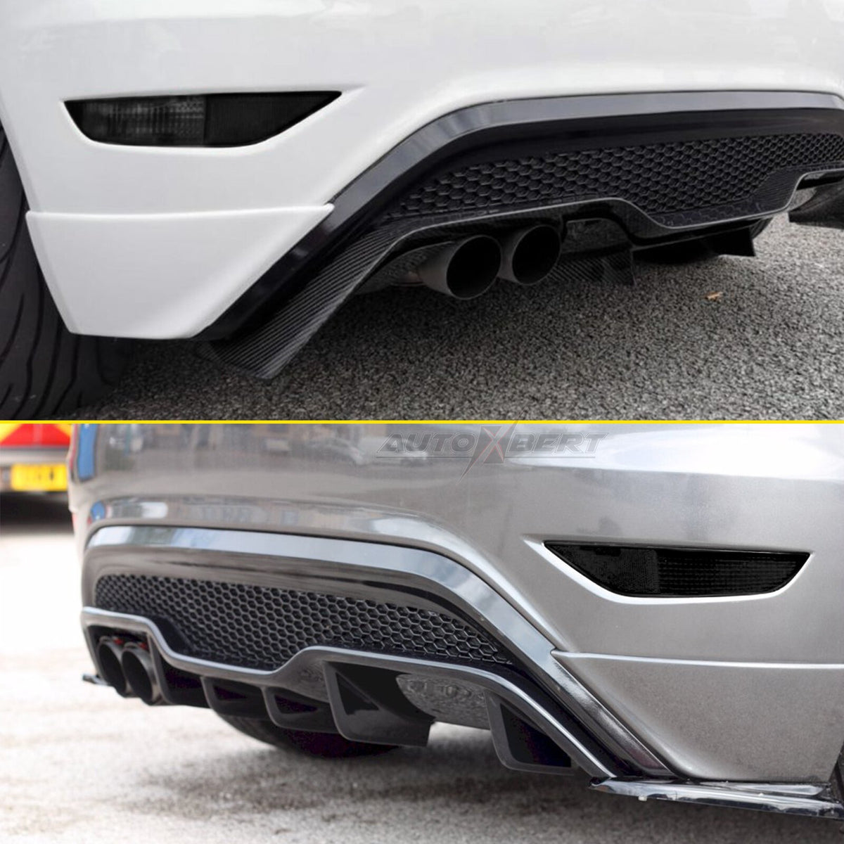 Right Left Rear Bumper Smoked Reflector Light For Ford Fiesta MK7 2008-2016