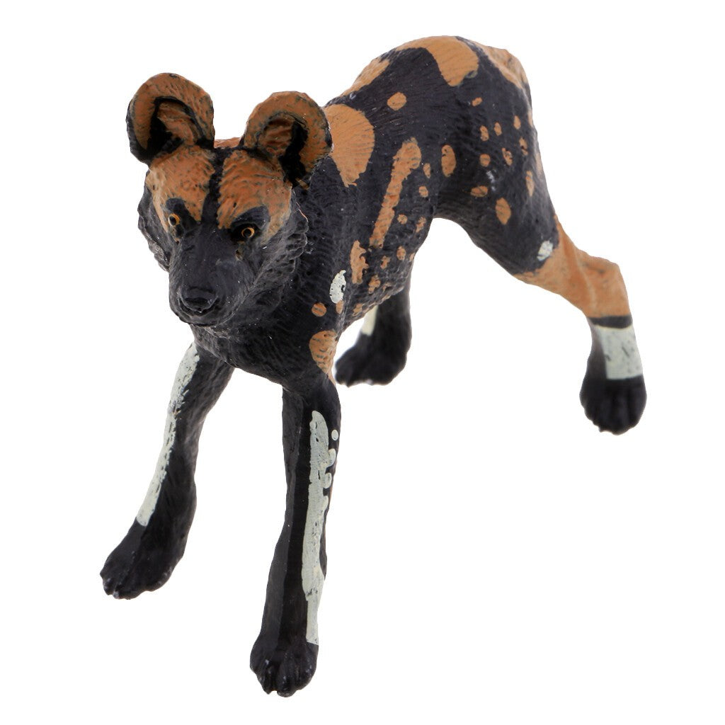 Wild Animal Figure Model African Wild Dog Plastic Animal Learning Toys
