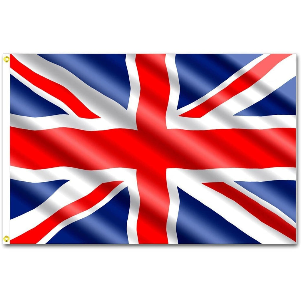 Union Jack Flag Brass Eyelets Double Stitched Great Britain UK Sport 5X3FT Fast