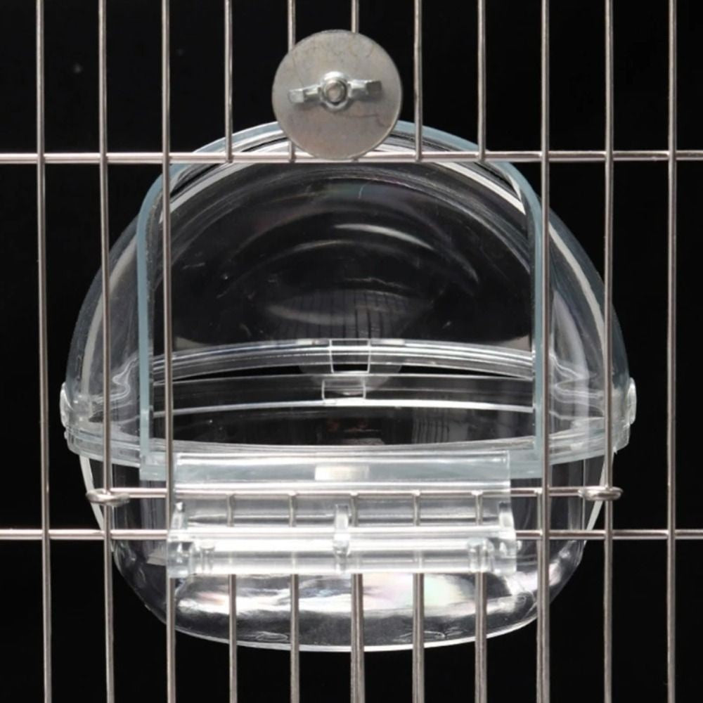 Hang Parrot Bathtub Transparent Clear Bathing Tub Box Bird Bath Cage  Garden