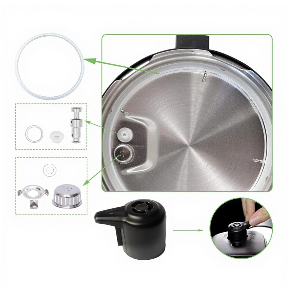 Compatible Pot Parts Kit Sealing Rings Steam Release Float Valve Gasket