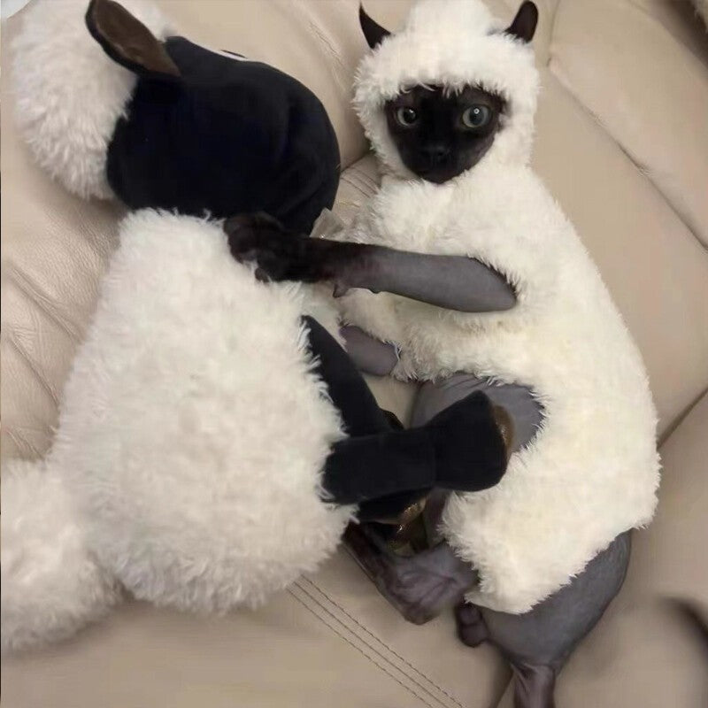 Hairless Cat Clothes Winter Thicken Warm Sphynx Sweaters Pullover Pet Pajamas