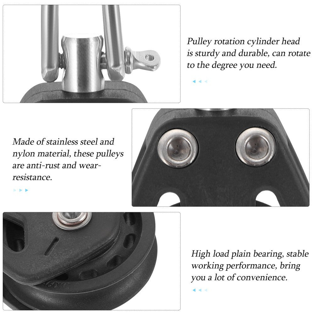 Single Swivel Pulley Block Nylon Fitness Bearing Lifting for Sailboat