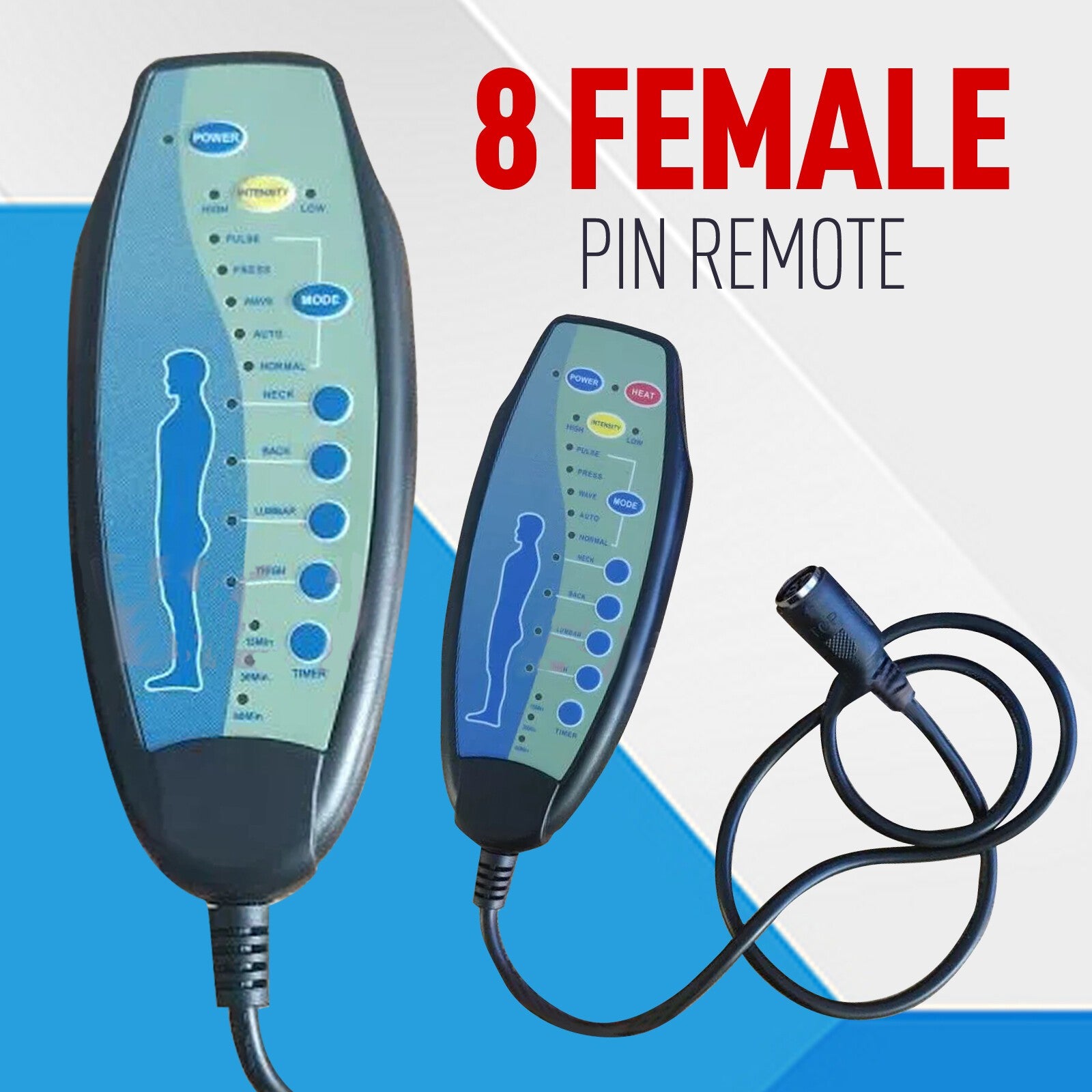 8 Female Pin Remote For Massage Power Lift Recliner Chair Hand Controller DC12V