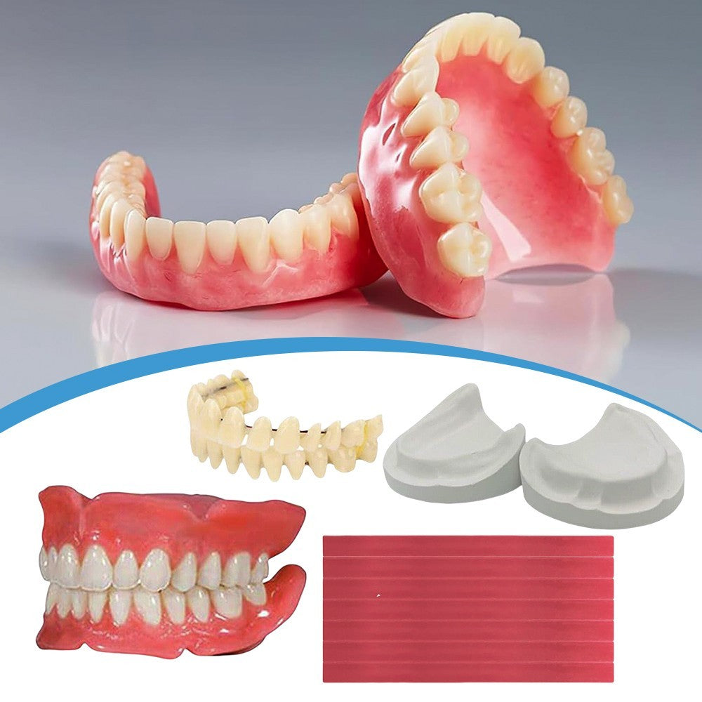 DIY Denture Fake Teeth - Full or Partial Denture Repair Missing Teeth Set