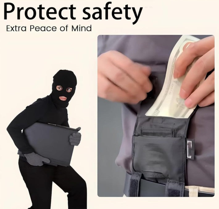 Slim Belt Wallet — Zero Bulk For Your Everyday Carry,Concealed Retractable
