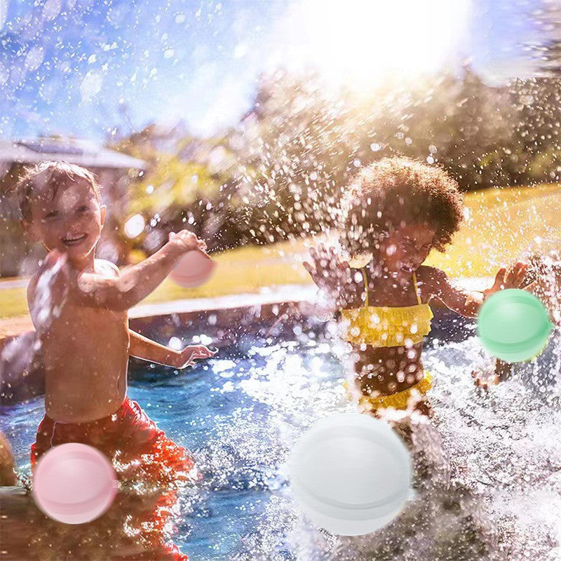 10/24 Pcs Reusable Water Balloons Silicone Splash Balls with Snap Lock, Outdoor