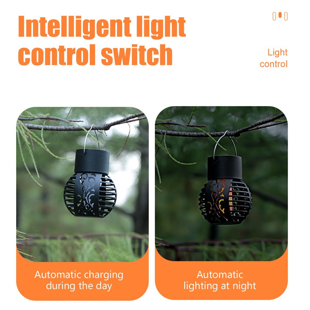 Solar Hanging Lantern Waterproof LED Solar Flame Light Decorative Outdoor CoxTr