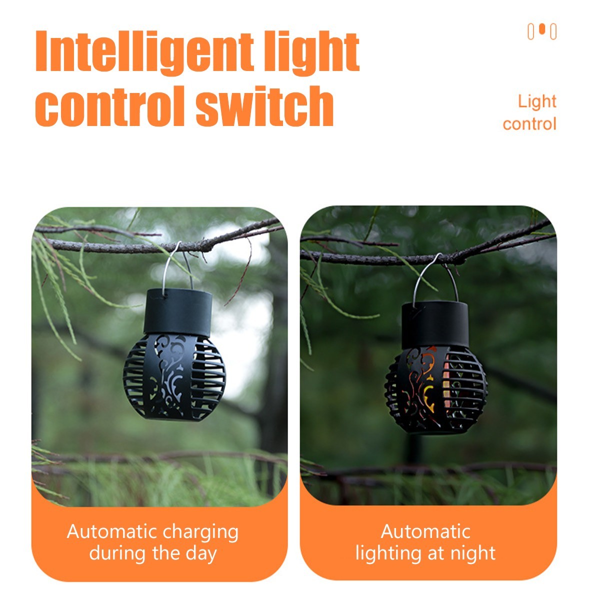 Solar Hanging Lantern Waterproof LED Solar Flame Light Decorative Outdoor CoxTr