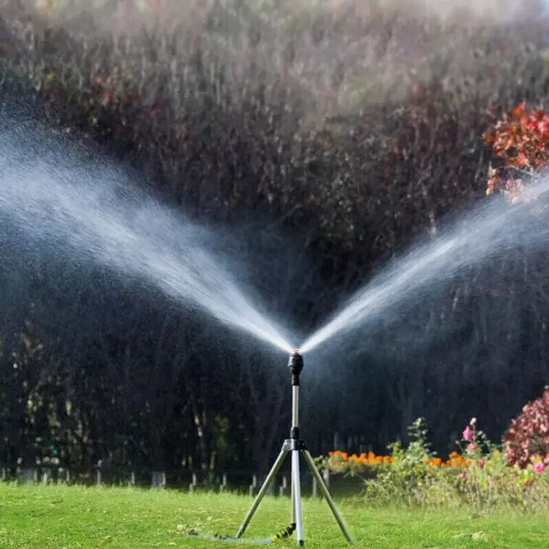 Garden Watering Tool 360° Rotating Sprinkler Tripod Mount Irrigation Nozzle UK