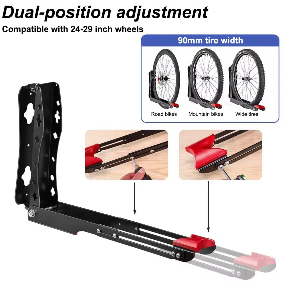 Heavy Duty Swivel Bike Rack Wall Mount with 180° Rotation Space-Saving Bike Rack