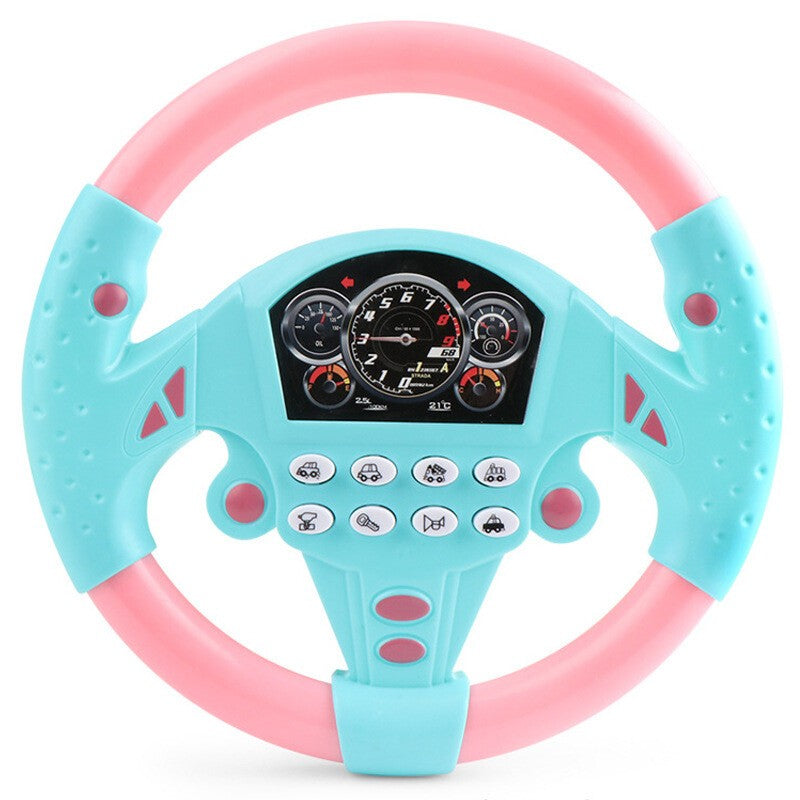Infant Shining Electric Simulation Steering Wheel Toy with Lights & Sounds Early
