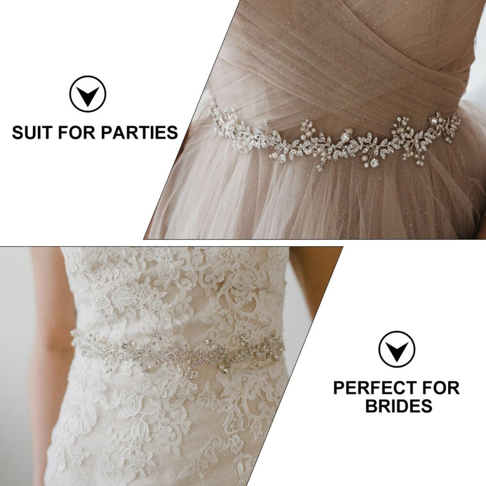 Wedding Dress Belts for Bride Bridesmaid Bridal Rhinestone