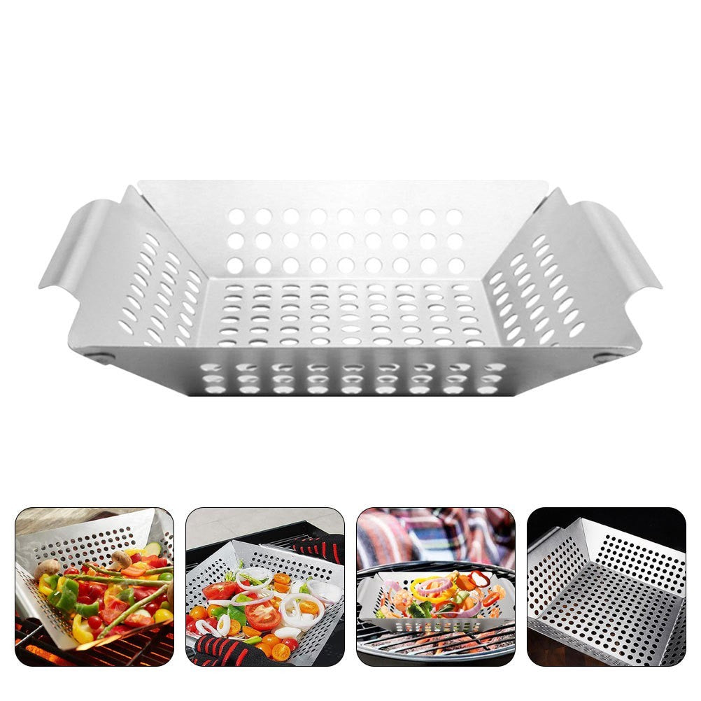 Grill Accessory Reusable Bbq Pan Barbecue Tray Cooking Accessories