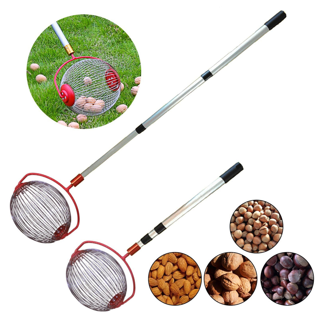 Telescopic Pole Fruit Picker Travel Harvester Roller Nut Collector
