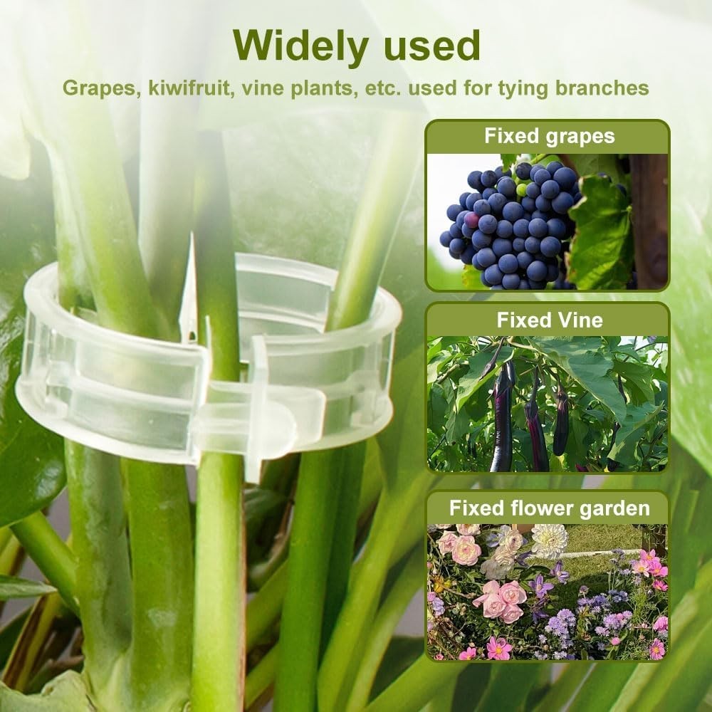 Secured Plastic Plant Clip,Plant Fixing Clips Tomato Clip for Climbing Plants