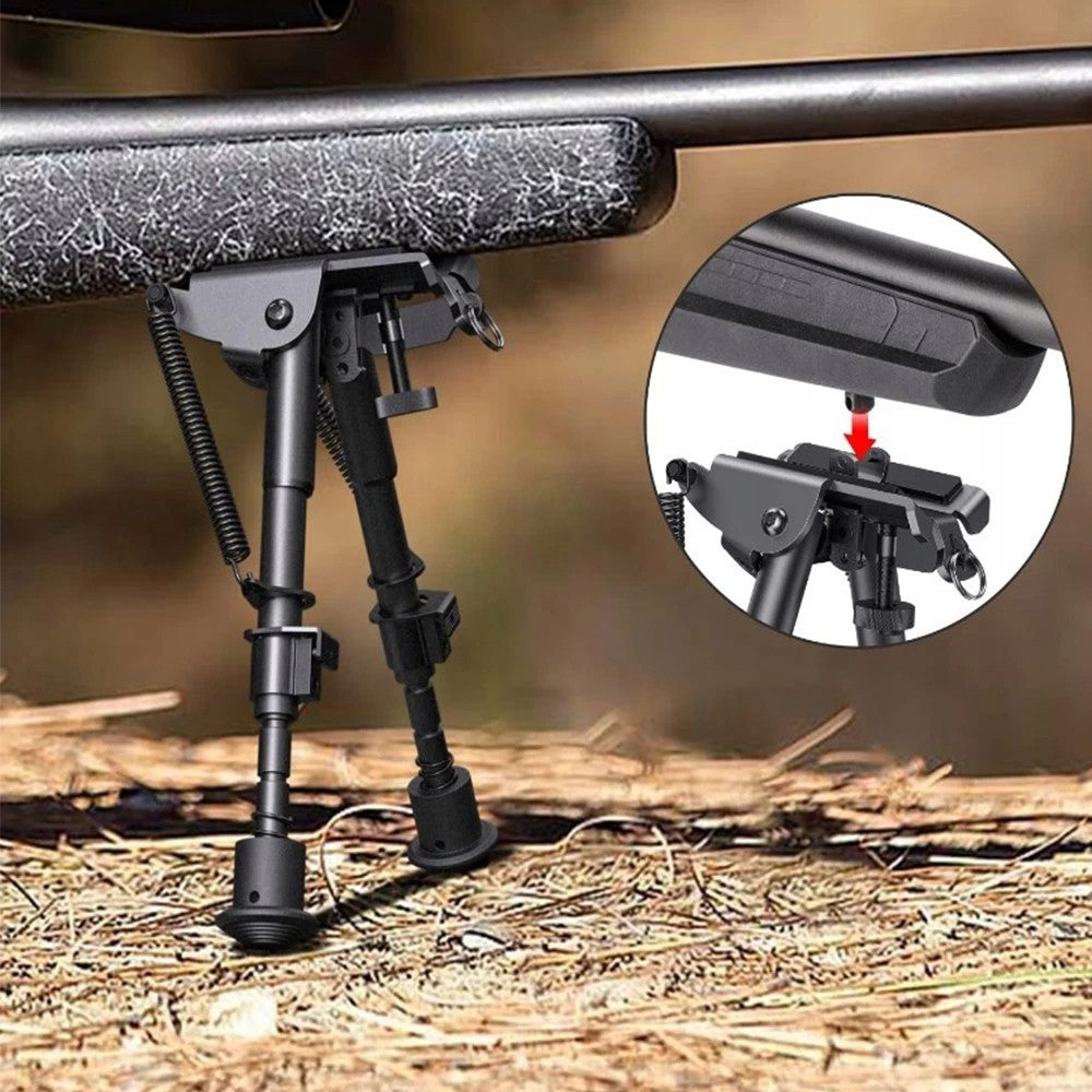 360°Swivel Sling Bipod Spring Picatinny Rail Tactical Bipod Mount Stud Air Rifle