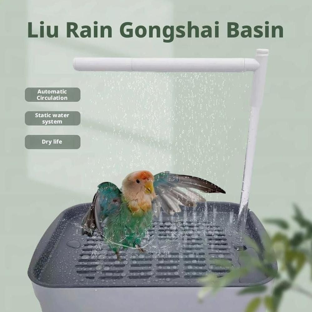 Automatic Parrot Bird Bath Tub Bird Bathtub Shower Fountain  Pet Supplies