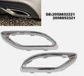 Left+Right Rear Exhaust Pipe Trim Bezel Fit for Mercedes W205 W117W177 W253
