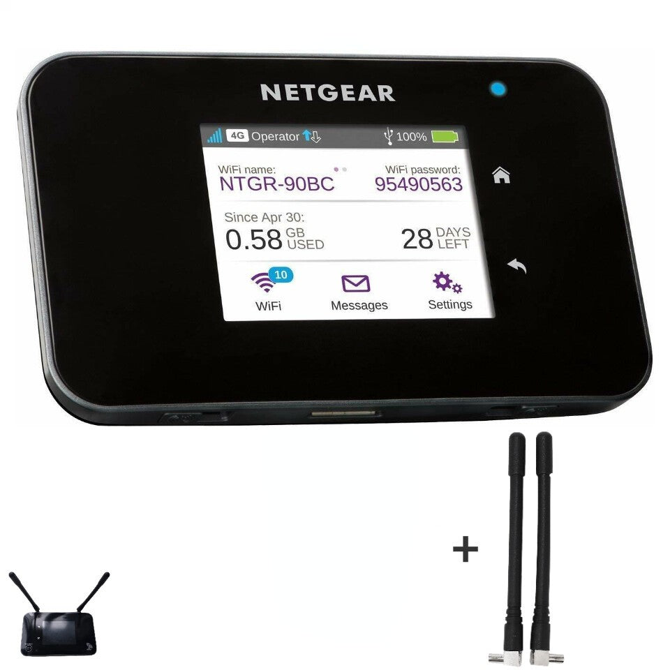 Unlocked Netgear AC810S 600Mbps 4G LTE Wi-Fi Router + Antenna Portable Hotspot