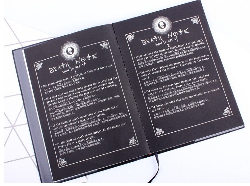 Death Note Cosplay Notebook with Feather Pen Book Anime Theme Writing Journ