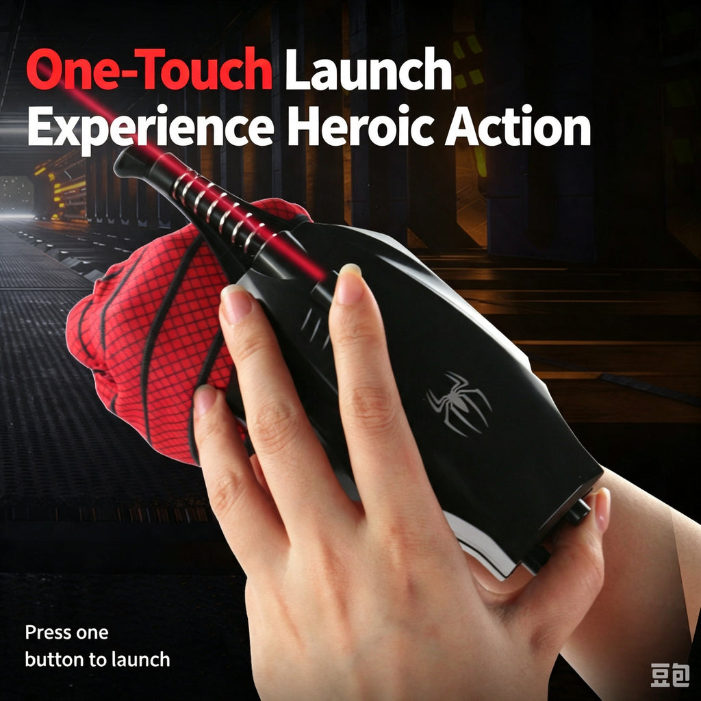 SpiderHero Miles Morales Electric Automatic Cord Winding Web Shooter String Toy